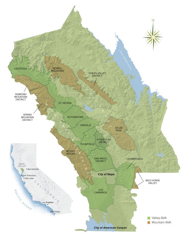 Napa Valley AVA Map